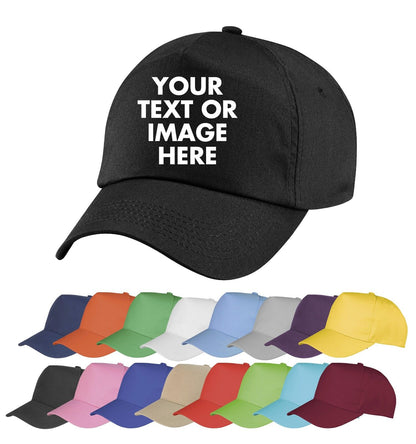 Personalised Baseball Cap Embroidered Custom Printed Hat Unisex Mens Ladies