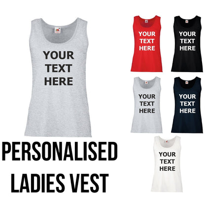 Personalised Ladies Vest Tank Top T-shirt Hen Party T Shirt Bride Custom Printed
