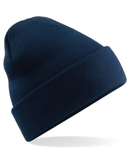 Personalised Embroidered Beanie Hat Custom Cuffed Winter Woolly Hat Mens Womens