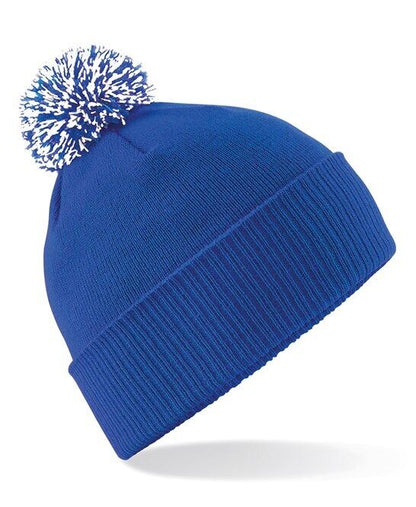 Personalised Beanie Hat Embroidered Woolly Bobble Hat Winter Pom Pom Headwear