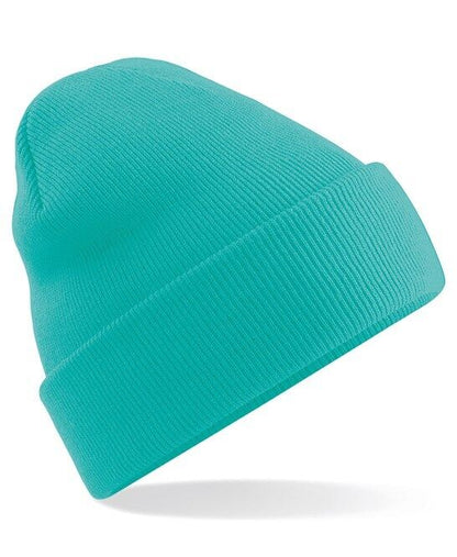 Personalised Embroidered Beanie Hat Custom Cuffed Winter Woolly Hat Mens Womens