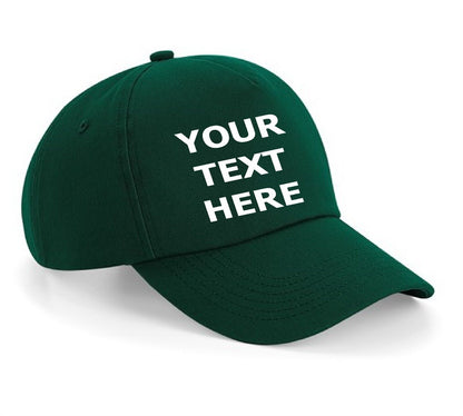 Personalised Baseball Cap Custom Embroidered Hat Printed Logo Dad Mens Womens