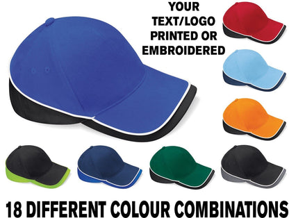 Personalised Embroidered Baseball Cap Teamwear Mens Womens Custom Printed Hat 