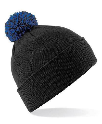 Personalised Beanie Hat Embroidered Woolly Bobble Hat Winter Pom Pom Headwear