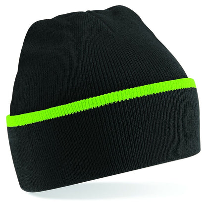 Personalised Embroidered Beanie Hat Cuffed Pullover Custom Printed Wooley Hat