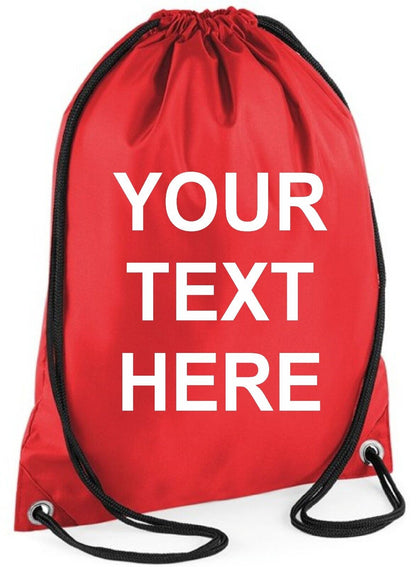 Personalised PE Bag Gym Bag School Swim Bag Boys Girls Back to School Kit Sack