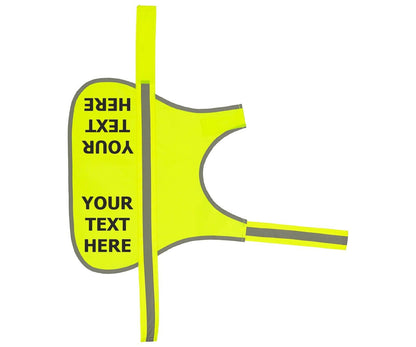 Personalised High Vis Dog Coat Custom Printed Hi Viz Pet Safety Vest Reflective 