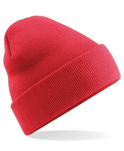 Personalised Embroidered Beanie Hat Custom Cuffed Winter Woolly Hat Mens Womens