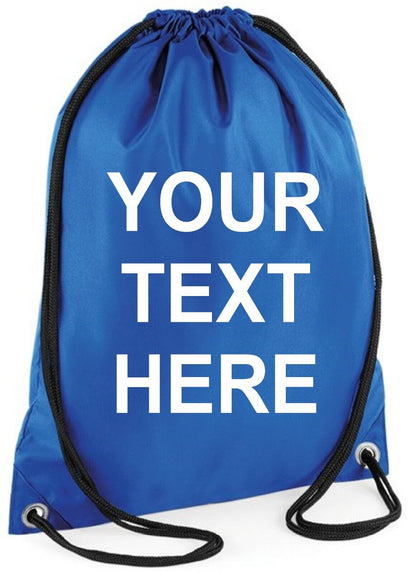 Personalised PE Bag Gym Bag School Swim Bag Boys Girls Back to School Kit Sack