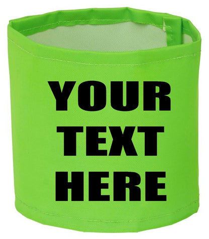 Personalised Captains Armband Custom Printed Hi Vis High Viz Football Sports 