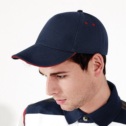 Personalised Embroidered Baseball Cap Contrast Custom Printed Hat Mens Ladies