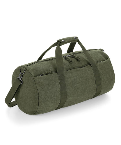 Vintage Canvas Barrel Bag