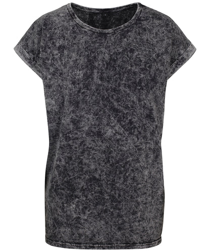 Women's Acid Washed Extended Shoulder Tee