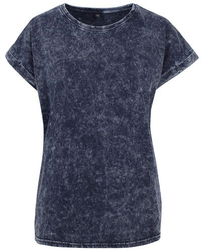 Women's Acid Washed Extended Shoulder Tee