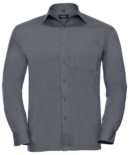 Unisex Custom Printed or Embroidered Long Sleeve Cotton Workwear Shirt