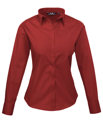 Women's Custom Printed or Embroidered Long Sleeve Workwear Blouse