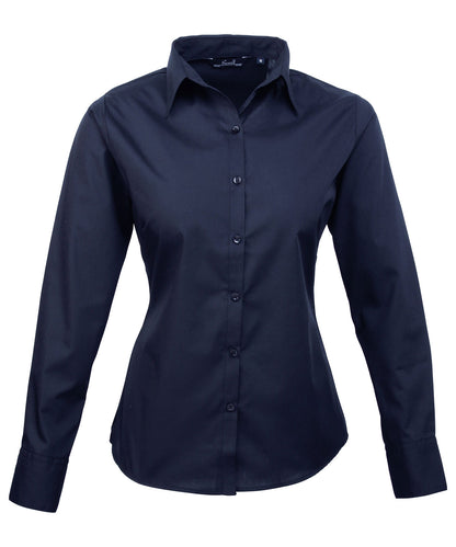 Women's Custom Printed or Embroidered Long Sleeve Workwear Blouse
