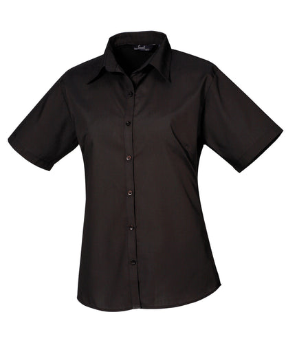 Women's Custom Printed or Embroidered Short Sleeve Workwear Blouse