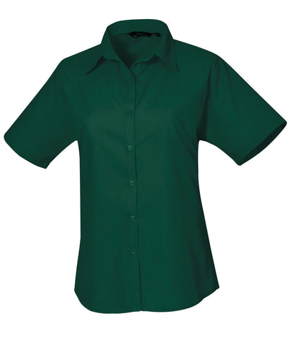 Women's Custom Printed or Embroidered Short Sleeve Workwear Blouse