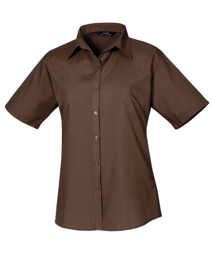 Women's Custom Printed or Embroidered Short Sleeve Workwear Blouse