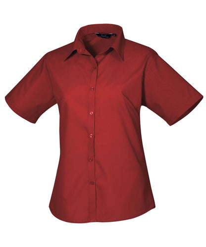 Women's Custom Printed or Embroidered Short Sleeve Workwear Blouse