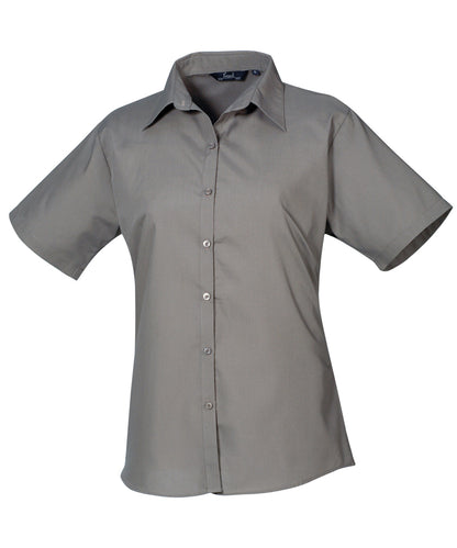 Women's Custom Printed or Embroidered Short Sleeve Workwear Blouse