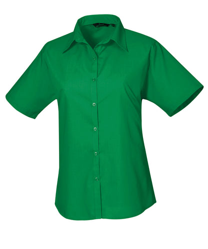 Women's Custom Printed or Embroidered Short Sleeve Workwear Blouse