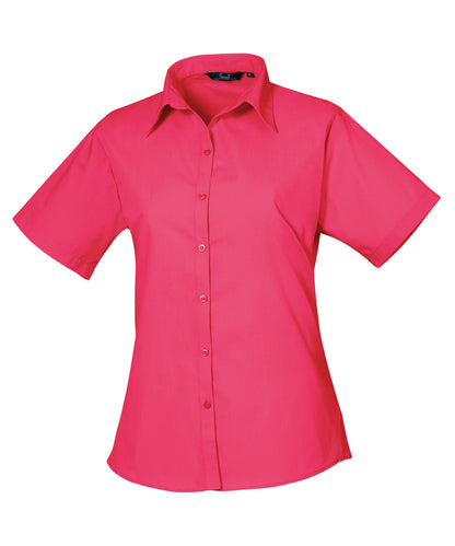 Women's Custom Printed or Embroidered Short Sleeve Workwear Blouse