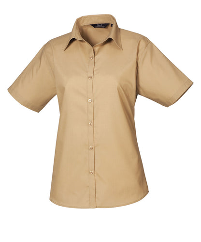 Women's Custom Printed or Embroidered Short Sleeve Workwear Blouse