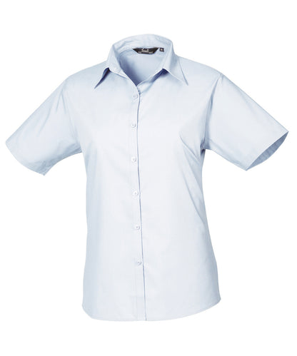 Women's Custom Printed or Embroidered Short Sleeve Workwear Blouse