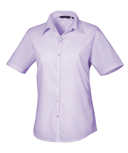 Women's Custom Printed or Embroidered Short Sleeve Workwear Blouse