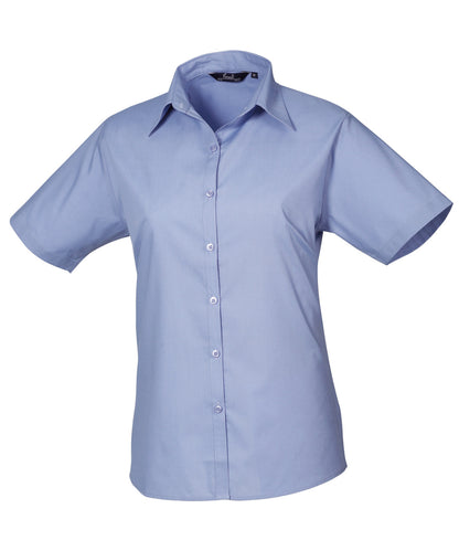 Women's Custom Printed or Embroidered Short Sleeve Workwear Blouse