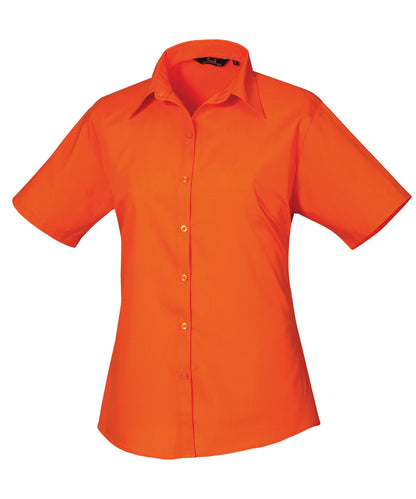 Women's Custom Printed or Embroidered Short Sleeve Workwear Blouse