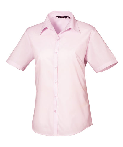 Women's Custom Printed or Embroidered Short Sleeve Workwear Blouse