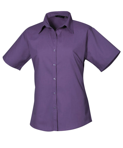 Women's Custom Printed or Embroidered Short Sleeve Workwear Blouse