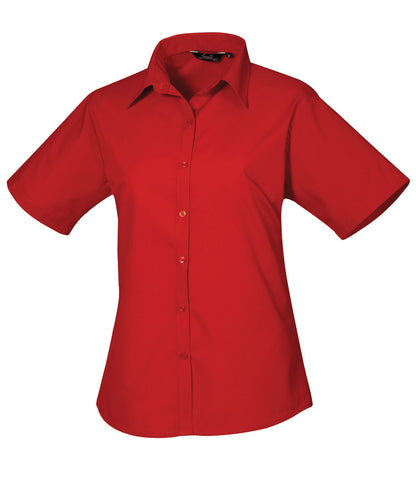Women's Custom Printed or Embroidered Short Sleeve Workwear Blouse