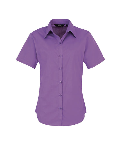 Women's Custom Printed or Embroidered Short Sleeve Workwear Blouse