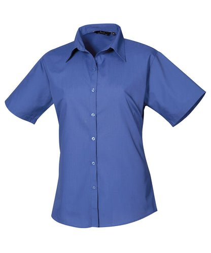 Women's Custom Printed or Embroidered Short Sleeve Workwear Blouse