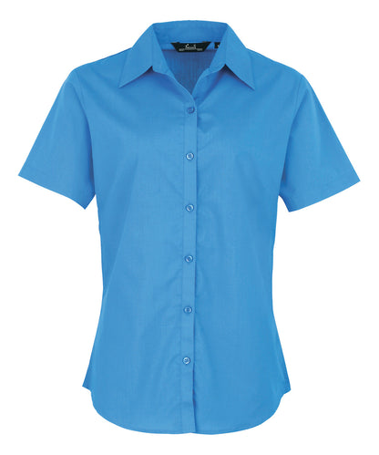 Women's Custom Printed or Embroidered Short Sleeve Workwear Blouse