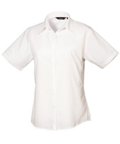 Women's Custom Printed or Embroidered Short Sleeve Workwear Blouse