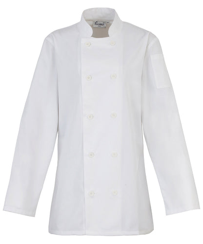 Women's Custom Printed or Embroidered Long Sleeve Chef Chef Jacket