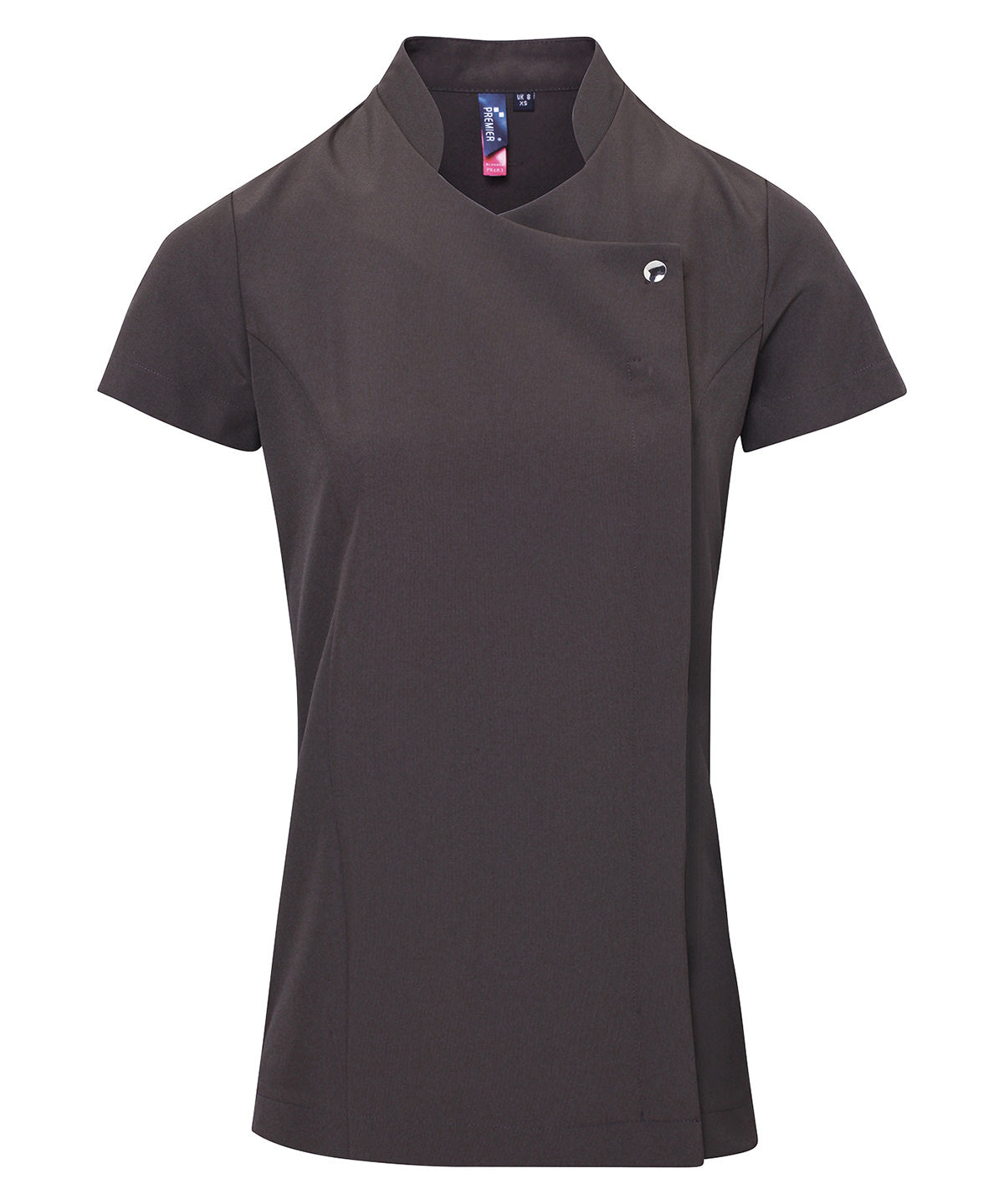 Women's Custom Printed or Embroidered Short Sleeve Zip-Up Healthcare Tunic