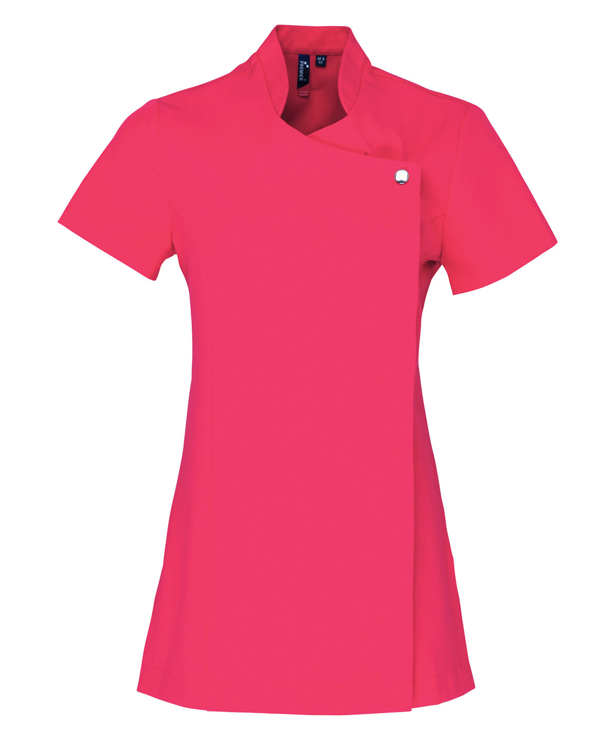 Women's Custom Printed or Embroidered Short Sleeve Zip-Up Healthcare Tunic