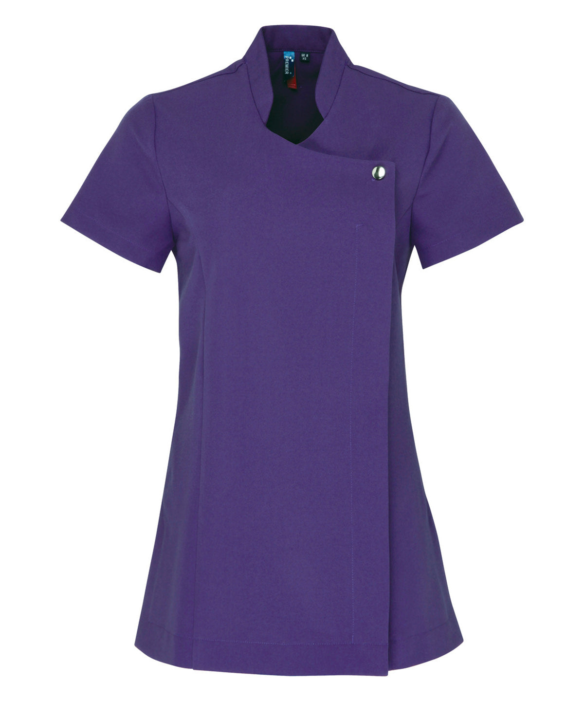 Women's Custom Printed or Embroidered Short Sleeve Zip-Up Healthcare Tunic