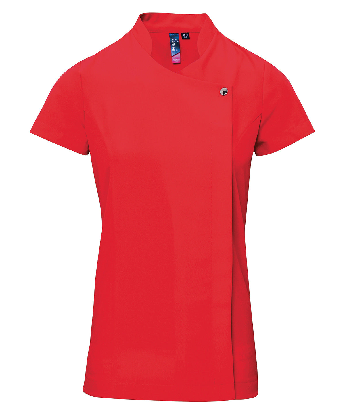 Women's Custom Printed or Embroidered Short Sleeve Zip-Up Healthcare Tunic