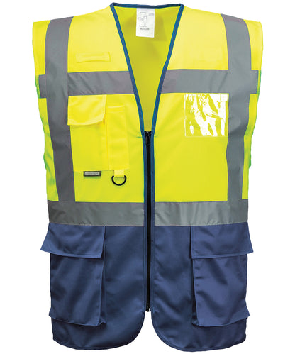Men's Custom Printed Hi-Vis Contrast Safety Vest
