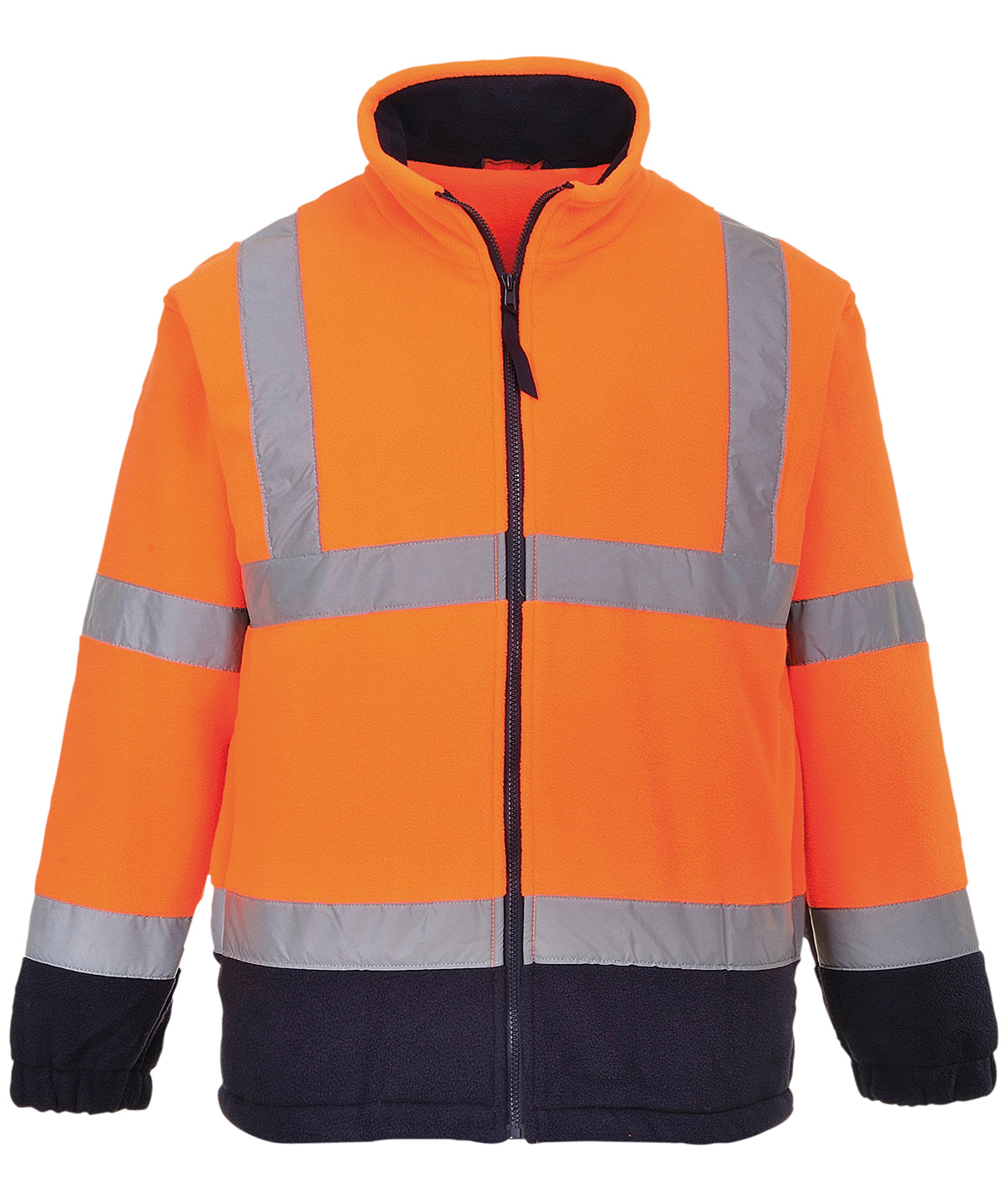 Unisex Custom Printed or Embroidered Hi-Vis Zip-Up Fleece Jacket