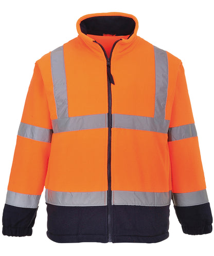 Unisex Custom Printed or Embroidered Hi-Vis Zip-Up Fleece Jacket