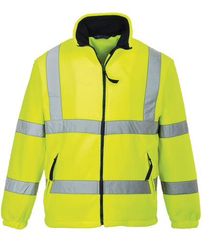 Unisex Custom Printed or Embroidered Hi-Vis Zip-Up Fleece Jacket