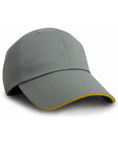 Herringbone Cap With Sandwich Peak